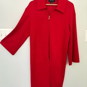 St. John Vibrant Red Knit Top